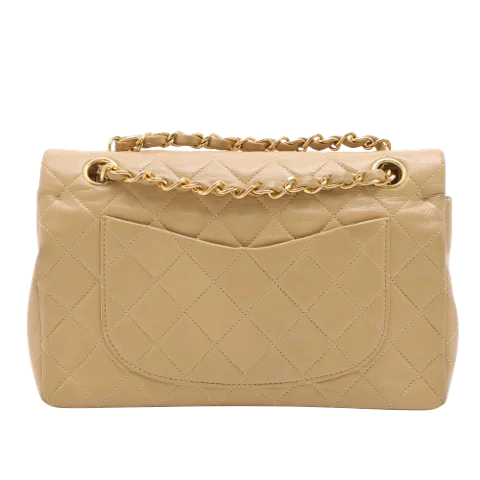 Beige Leather Chanel Timeless