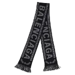 Black Wool Balenciaga Scarf