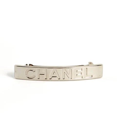 Silver Metal Chanel Hair Accessory