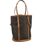 Brown Canvas Louis Vuitton Bucket Bag