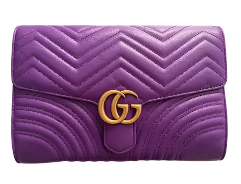 Purple Leather Gucci Marmont