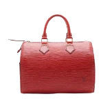 Red Leather Louis Vuitton Speedy