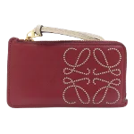 Red Leather Loewe Wallet