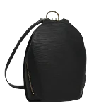 Black Leather Louis Vuitton Backpack