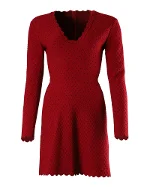 Red Wool Alaïa Dress