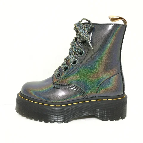 Grey Leather Dr. Martens Boots