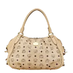 Beige Leather MCM Handbag