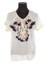 White Cotton Antik Batik Top