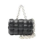 Black Leather Bottega Veneta Shoulder Bag