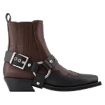 Black Leather Ganni Boots