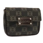 Black Leather Loewe Pouch