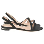 Black Suede Nicholas Kirkwood Sandals