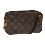 Brown Canvas Louis Vuitton Pochette Marly Bandouliere