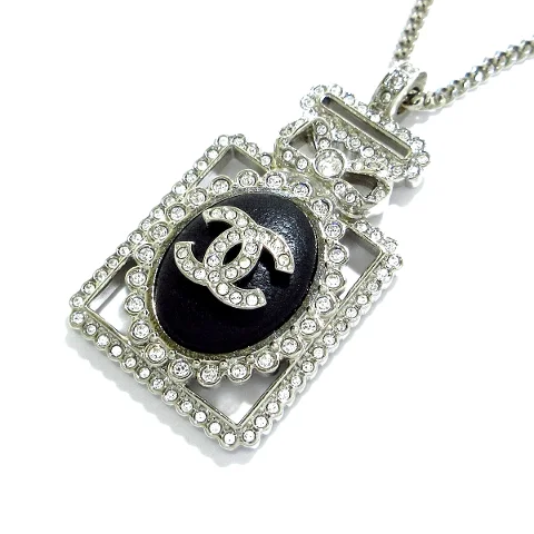 Silver Metal Chanel Necklace