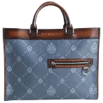 Blue Canvas Berluti Tote