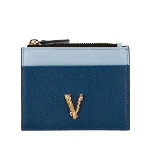 Blue Leather Versace Wallet