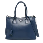 Navy Leather Prada Tote