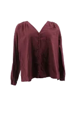 Burgundy Cotton Ba&sh Shirt