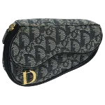 Navy Canvas Dior Clutch