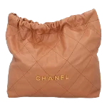 Brown Leather Chanel Bucket Bag