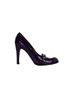 Purple Leather AGL Heels