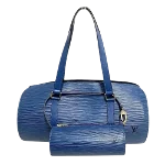 Blue Leather Louis Vuitton Soufflot