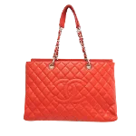 Orange Leather Chanel Tote