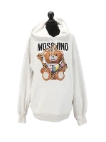 White Cotton Moschino Sweatshirt