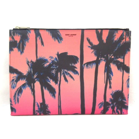 Pink Polyester Saint Laurent Wallet