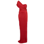 Red Fabric Giambattista Valli Dress