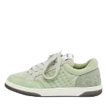 Green Suede Chanel Sneakers