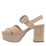 Beige Leather Prada Sandals