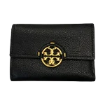 Black Leather Tory Burch Wallet