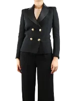 Black Satin Balmain Blazer