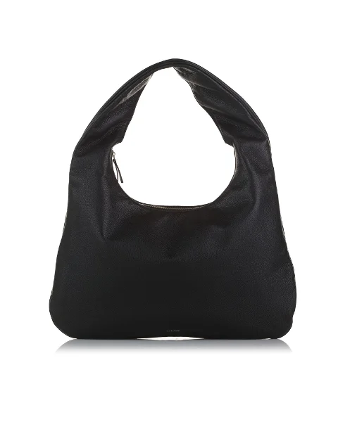 Black Leather The Row Shoulder Bag