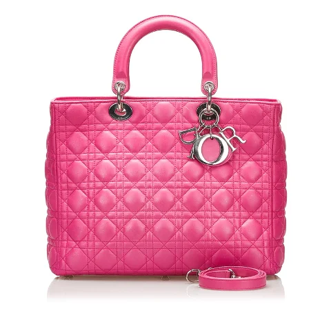Pink Leather Dior Lady Dior