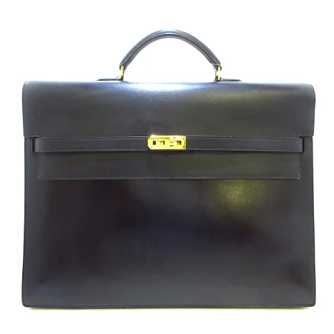 Navy Leather Hermès Briefcase