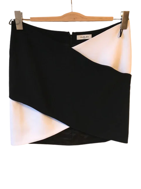 Black Fabric Mugler Skirt