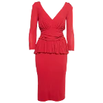 Red Fabric Alexander McQueen Dress