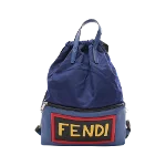 Blue Fabric Fendi Backpack