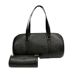 Black Leather Louis Vuitton Soufflot