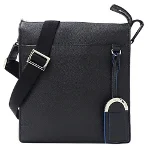 Black Leather Bvlgari Shoulder Bag