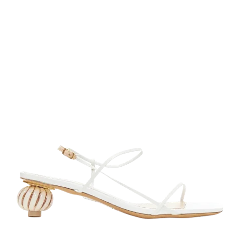White Leather Jacquemus Sandals
