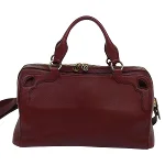 Red Leather Cartier Handbag