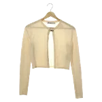 White Fabric Dior Cardigan