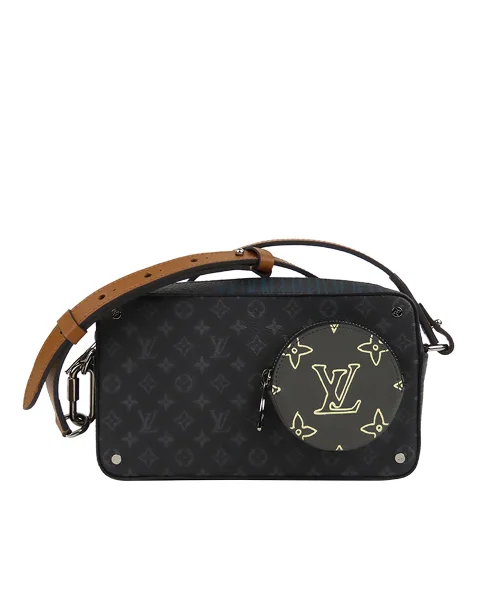 Black Canvas Louis Vuitton Crossbody Bag