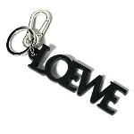 Black Leather Loewe Key Chain