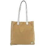 Beige Canvas Bally Tote