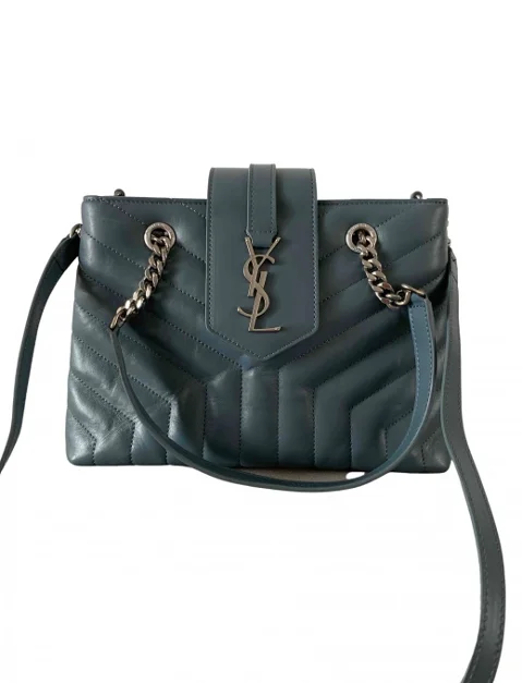 Blue Leather Yves Saint Laurent Shoulder Bag