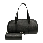 Black Leather Louis Vuitton Soufflot